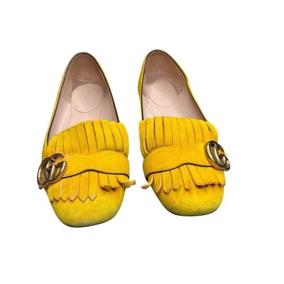 Gucci GUCCI Marmont Kiltie Fringe Loafer Flats EU 37.5 US 7.5 Yell Size US 7.5 / IT 37.5 - 2 Thumbnail