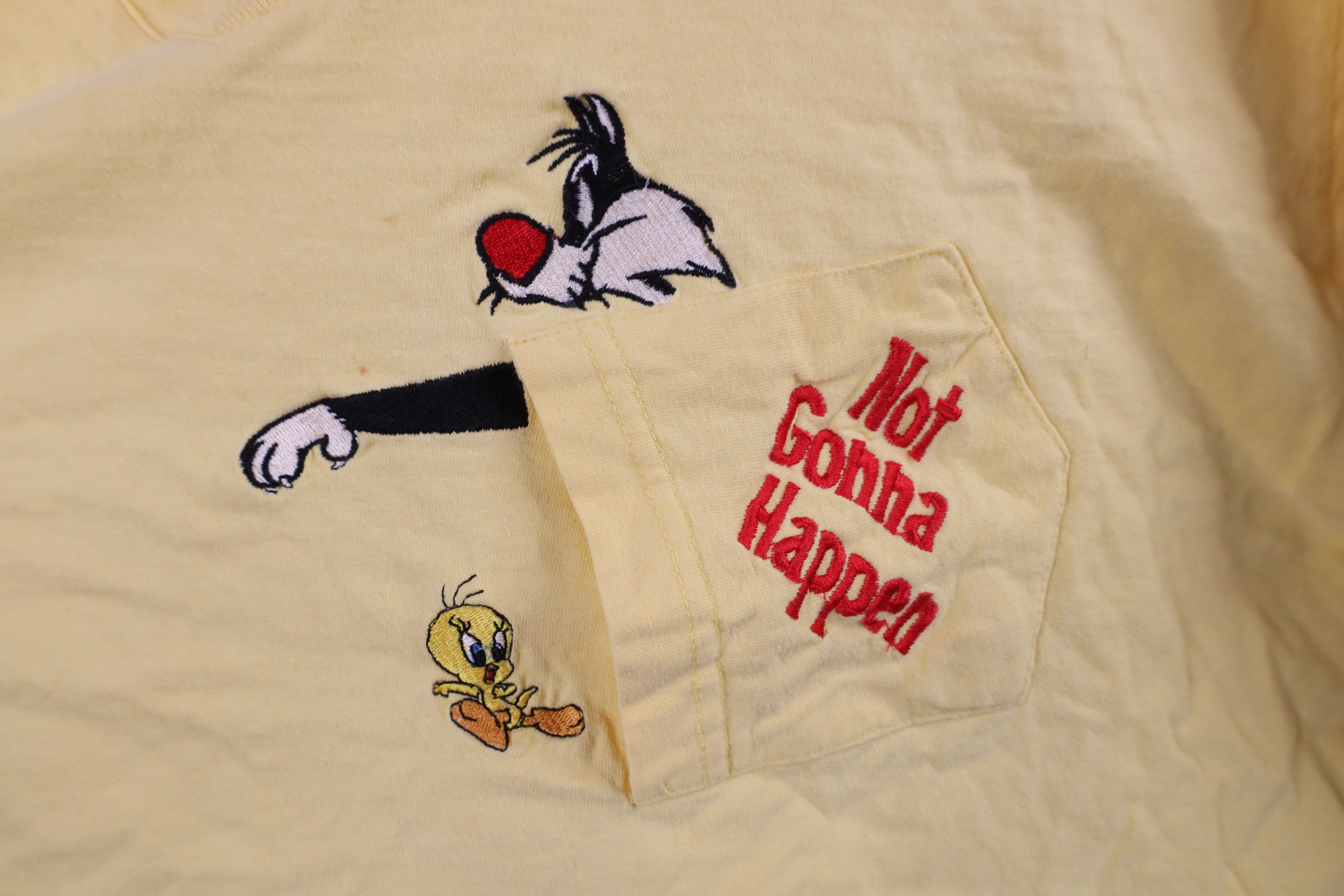 Vintage Vintage Y2K 2001 Looney Tunes Sylvester Tweety Bird T-Shirt Size 3XL / US 20-22 - 4 Thumbnail