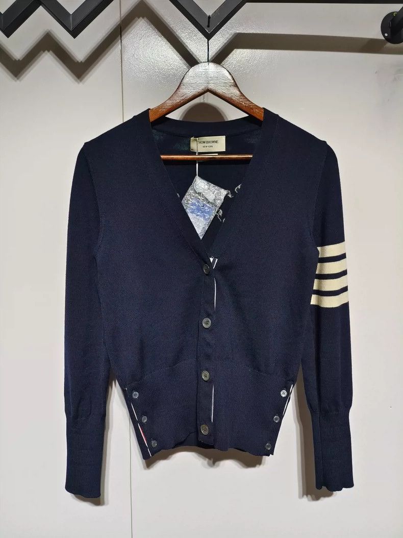 Thom Browne Thom Browne size1 Dot people four stripe wool knit open shi Size US S / EU 44-46 / 1 - 2 Thumbnail