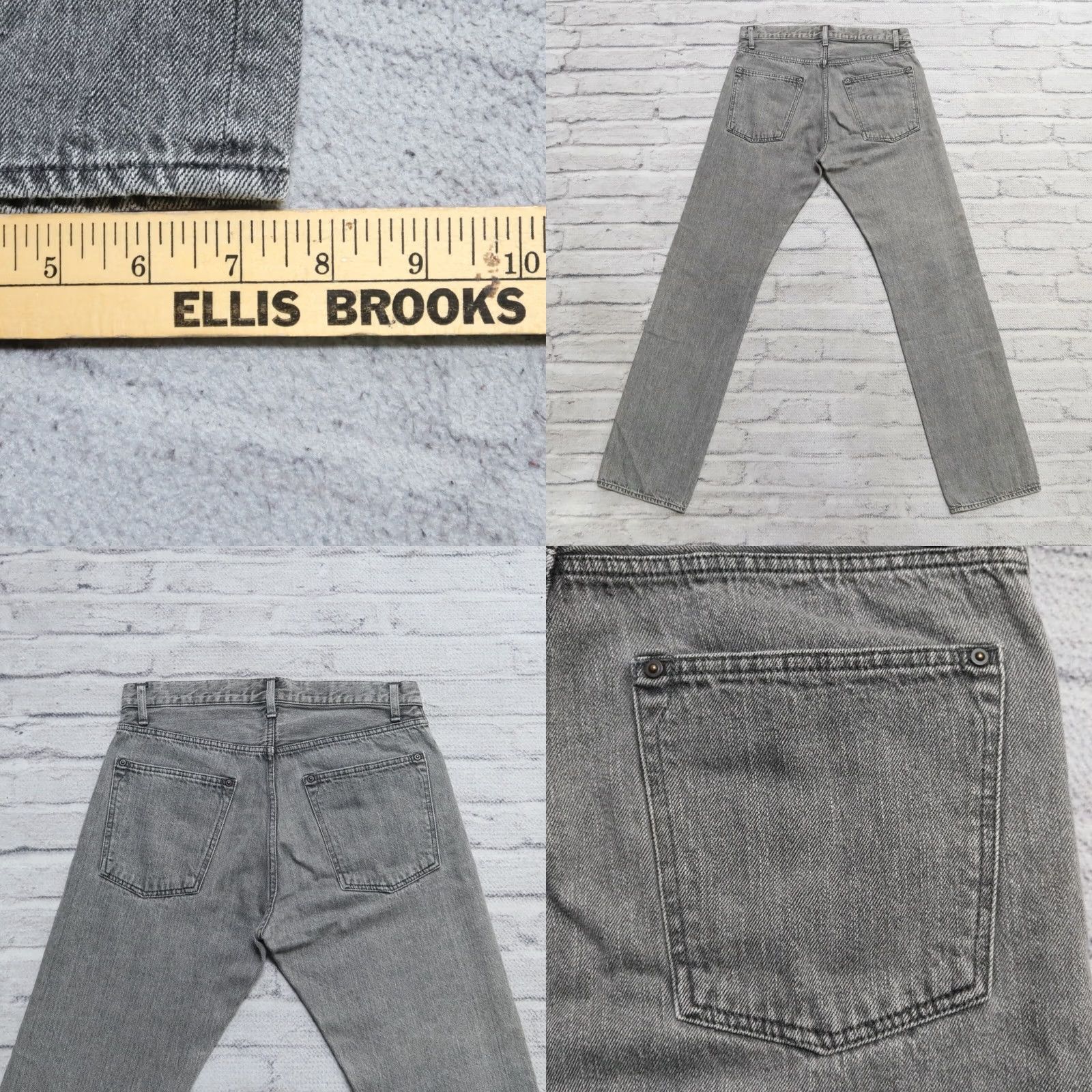 Denime VINTAGE Nom De Guerre Jeans Denim Mens 00s 32x32 1/2 Grey Size US 32 / EU 48 - 10 Thumbnail