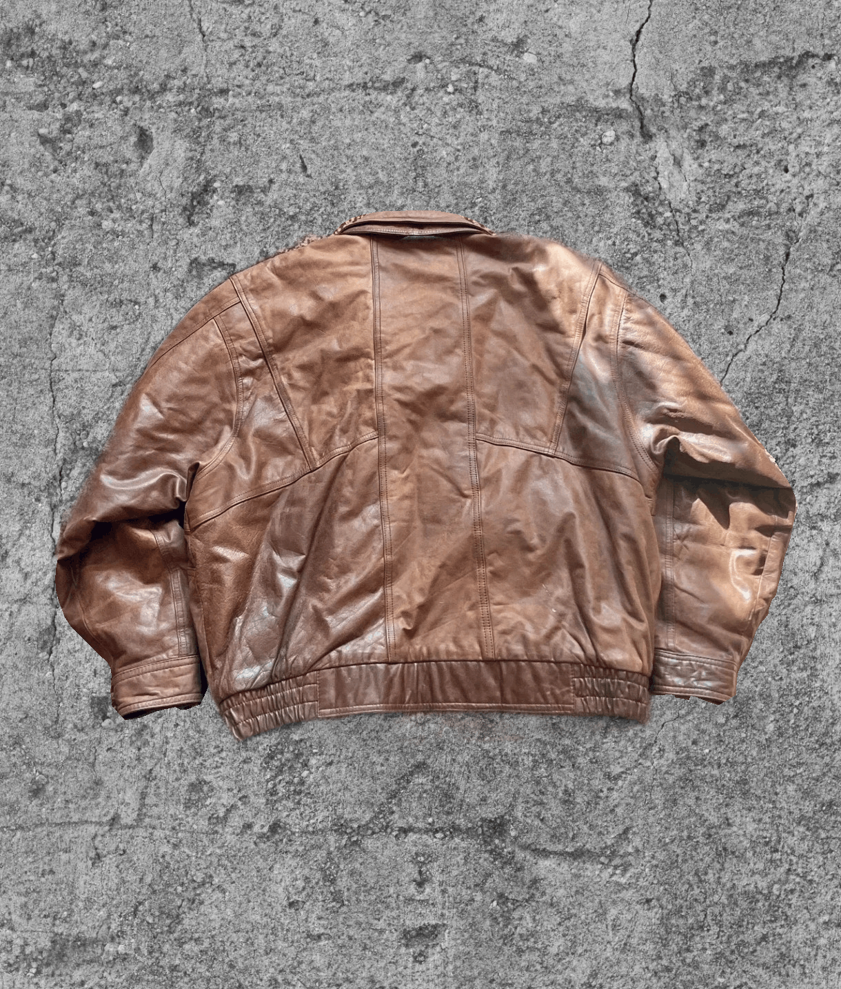 Vintage brown vintage korean leather bomber jacket Size US L / EU 52-54 / 3 - 2 Thumbnail