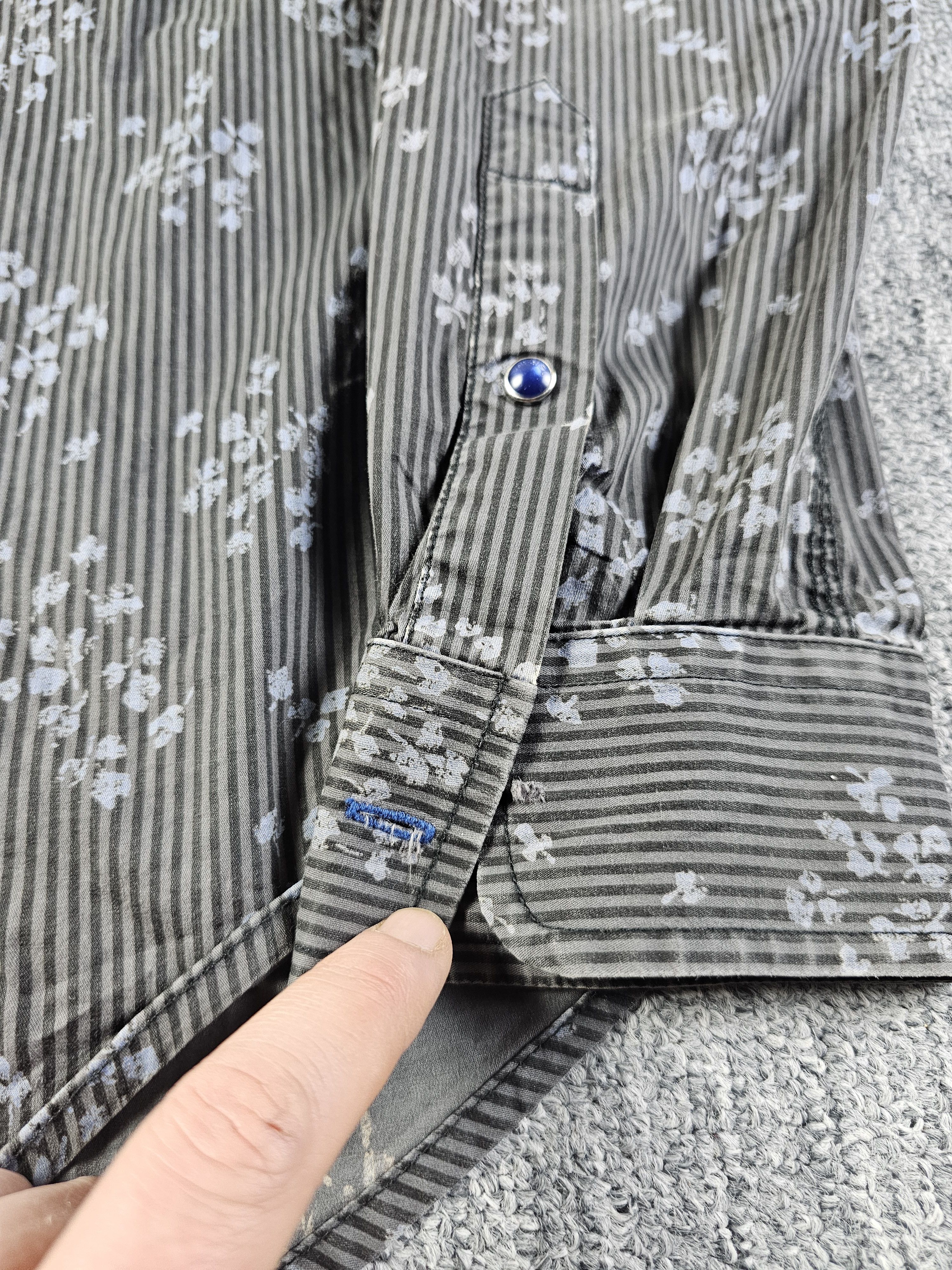 Diesel Vintage Diesel Shirt Men L Slim Fit Striped Stretch Y2K Size US L / EU 52-54 / 3 - 8 Thumbnail