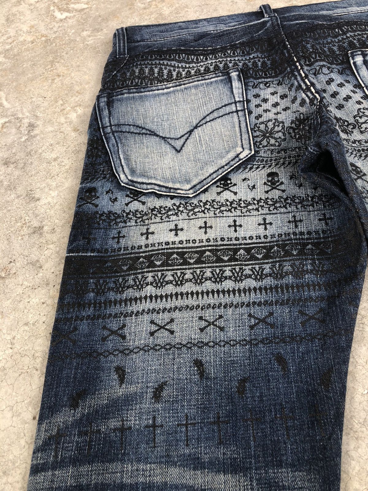 If Six Was Nine Flared Jeans Urban Craft Distressed Jeanss Size US 33 - 16 Thumbnail