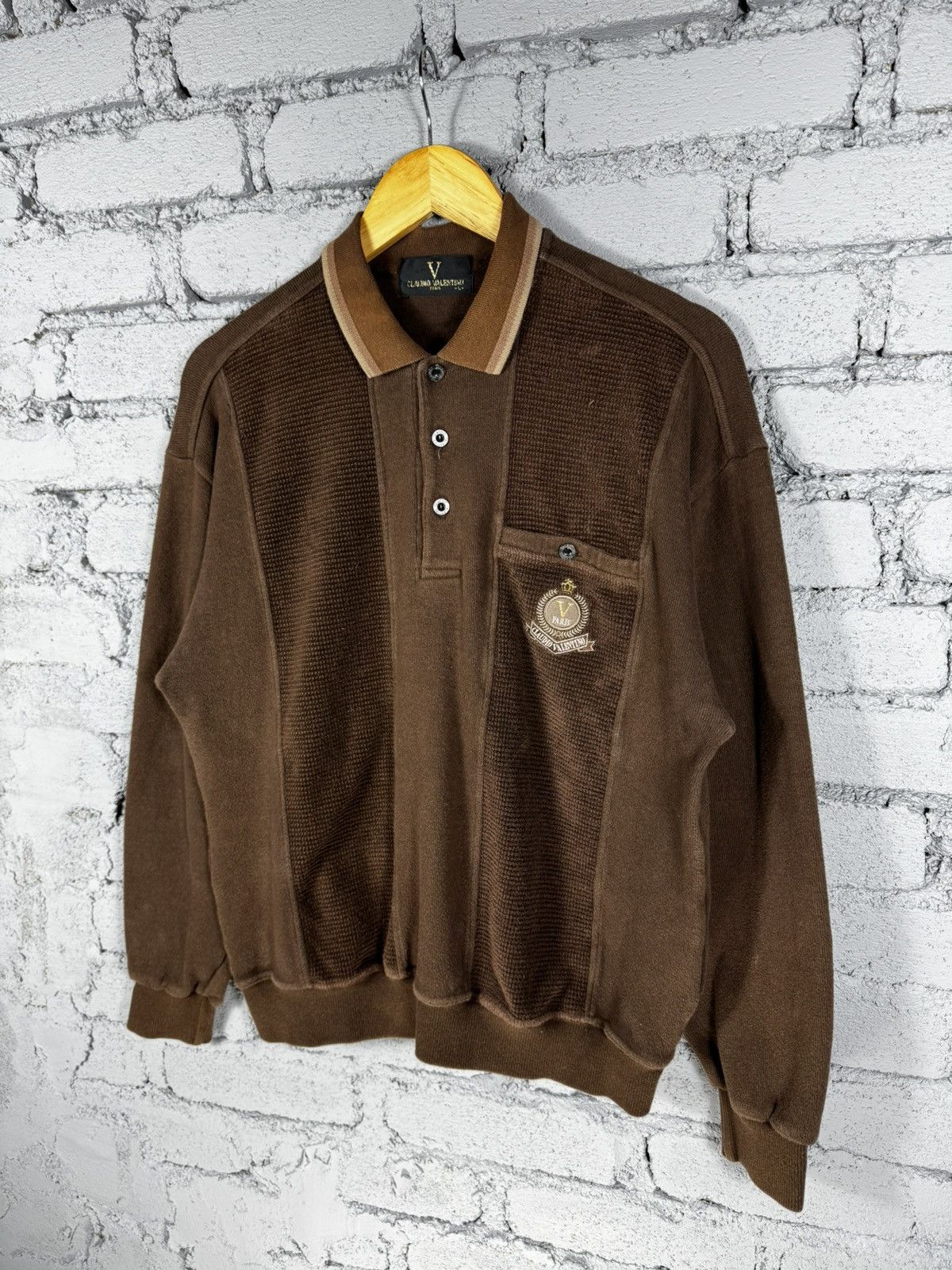 Gianni Valentino Gianni Valentino Collar Button Single Pocket Sweatshirt Size US L / EU 52-54 / 3 - 3 Thumbnail