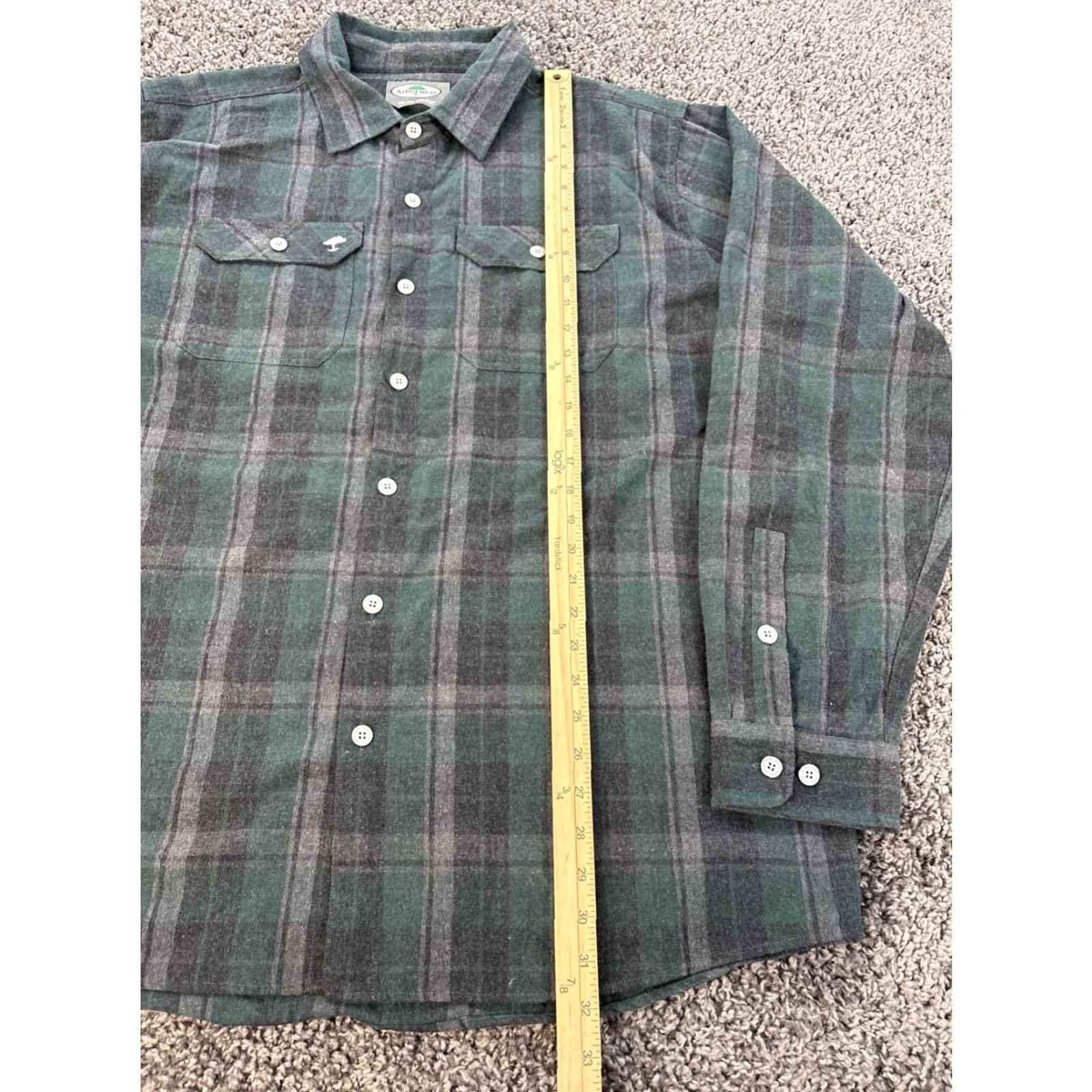 Vintage Arborwear Flannel Shirt Men 2XL Green Plaid Heavy Thick Work Outdoor Shirt Button-Up Long Sleeve Collared Cotton Regular Vintage? No. Size US XXL / EU 58 / 5 - 2 Thumbnail