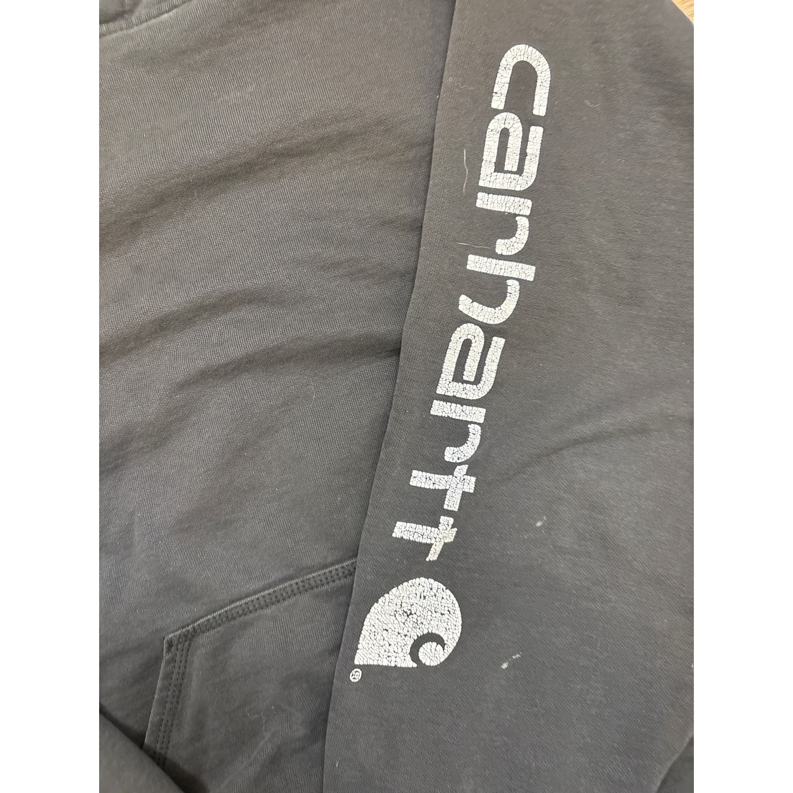 Carhartt Carhartt 2XL hoodie Black worn spell out sleeve sweatshirt Size US XXL / EU 58 / 5 - 7 Thumbnail
