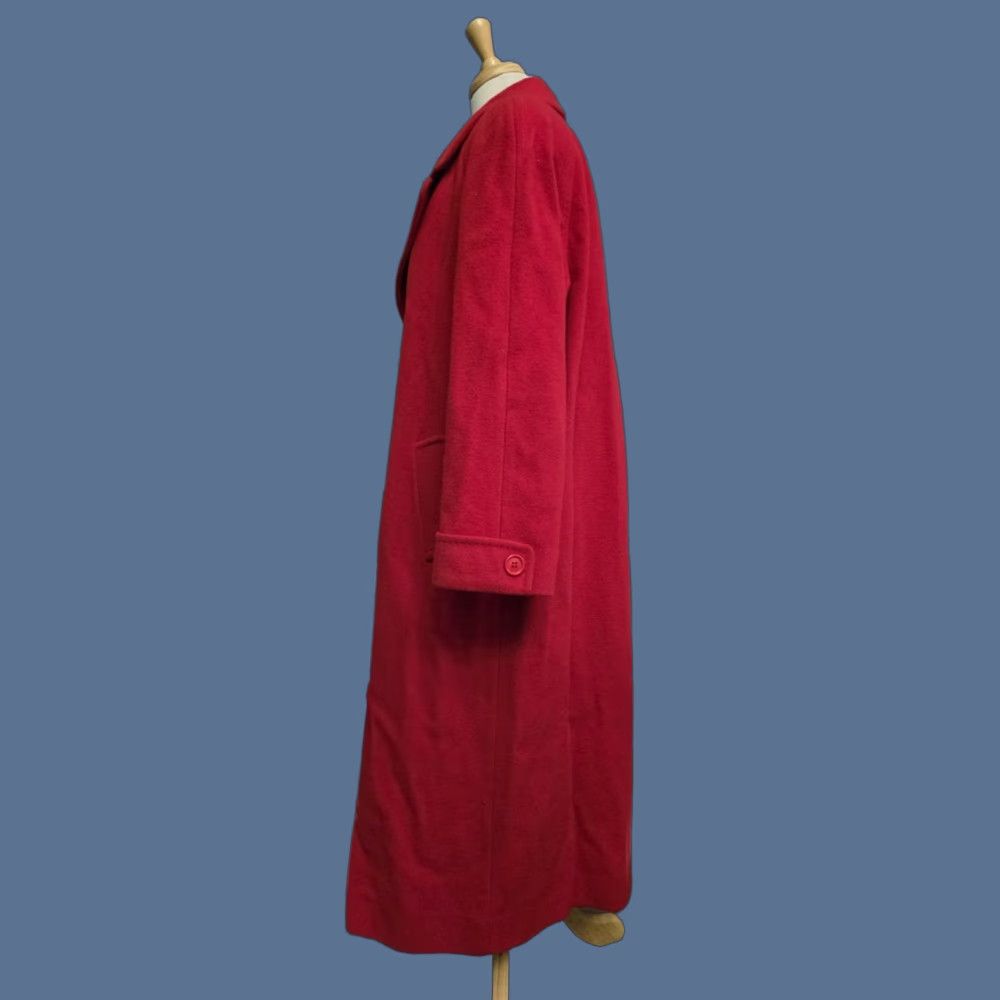 Vintage VINTAGE Fashionbilt Women's Coat Overcoat 60s 100% Wool Red Long L/XL Modern Classic USA Size L / US 10 / IT 46 - 1 Thumbnail