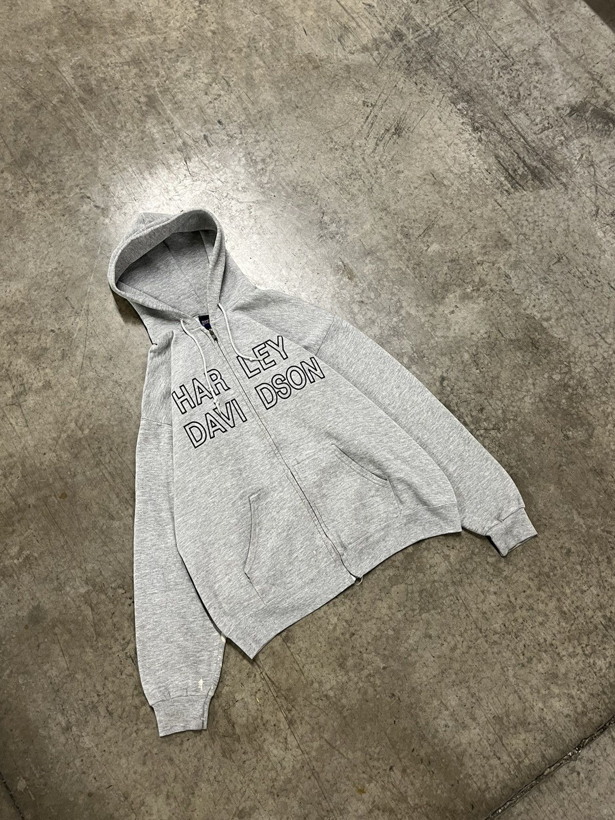 Harley Davidson × Vintage Harley Davidson spell out vintage zip up hoodie skater hype Size US L / EU 52-54 / 3 - 2 Thumbnail