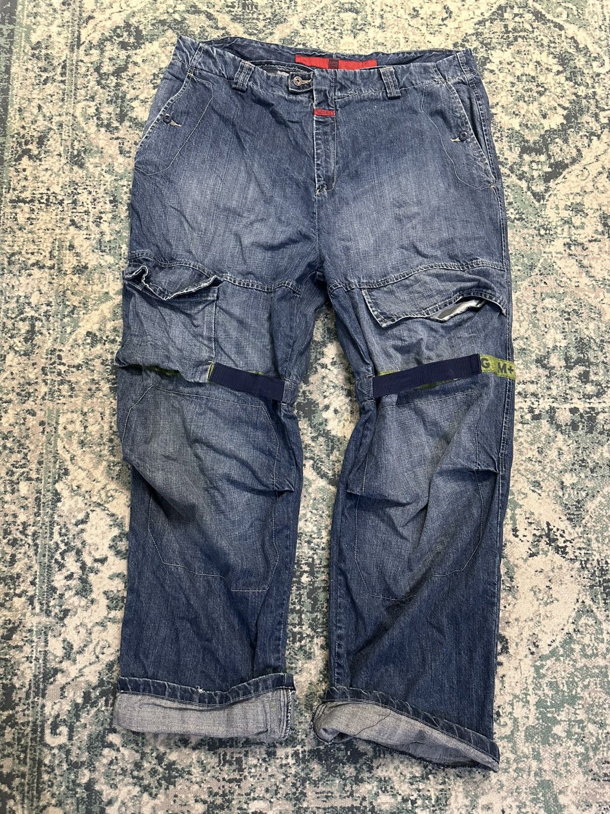 Marithe + Francois Girbaud Vintage Y2K MFG Baggy Strap Pant Size US 42 / EU 58 - 3 Thumbnail