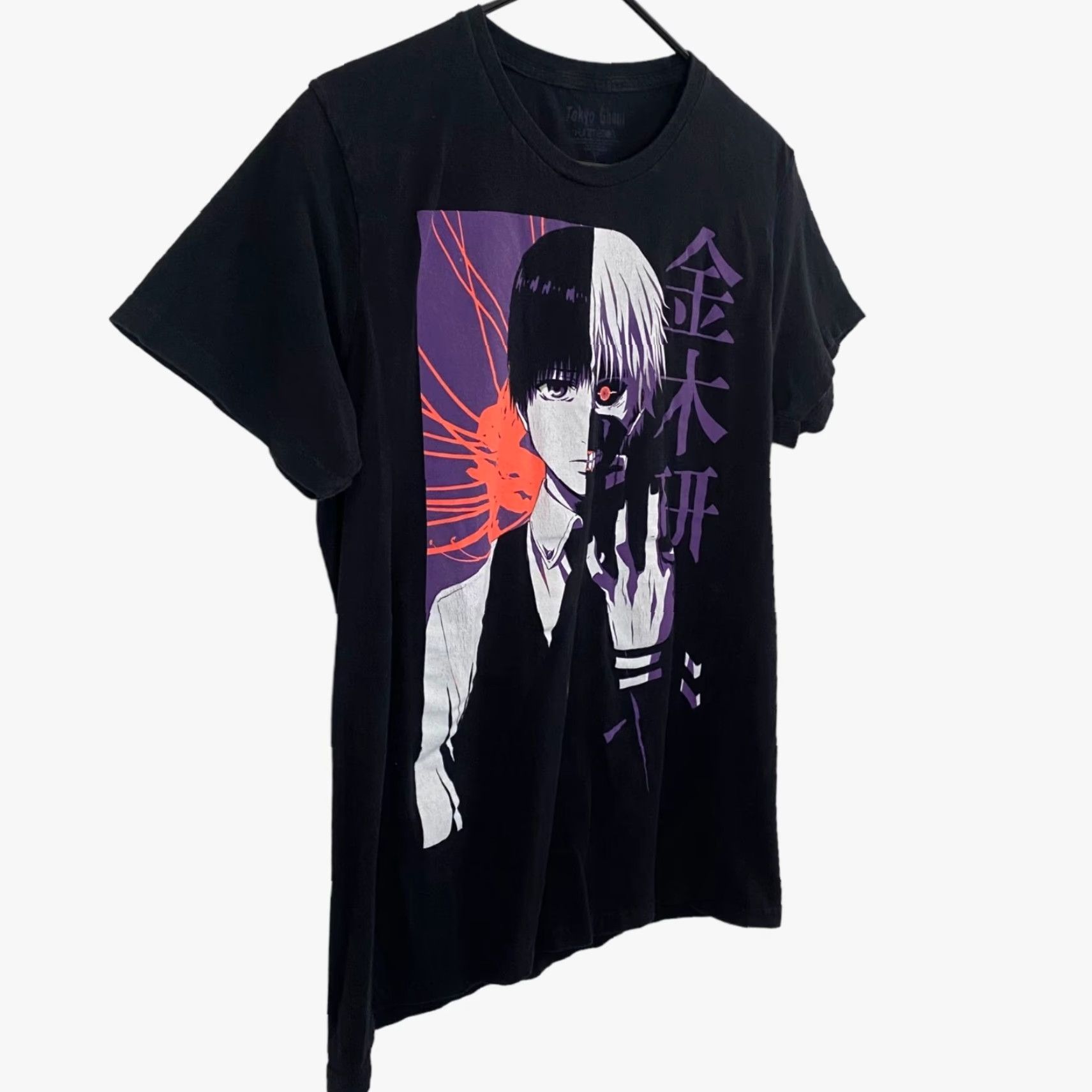 Vintage Tokyo Ghoul Ken Kaneki T-Shirt Black Graphic Funimation Anime Tee Men L Large Shirt Size US L / EU 52-54 / 3 - 3 Thumbnail