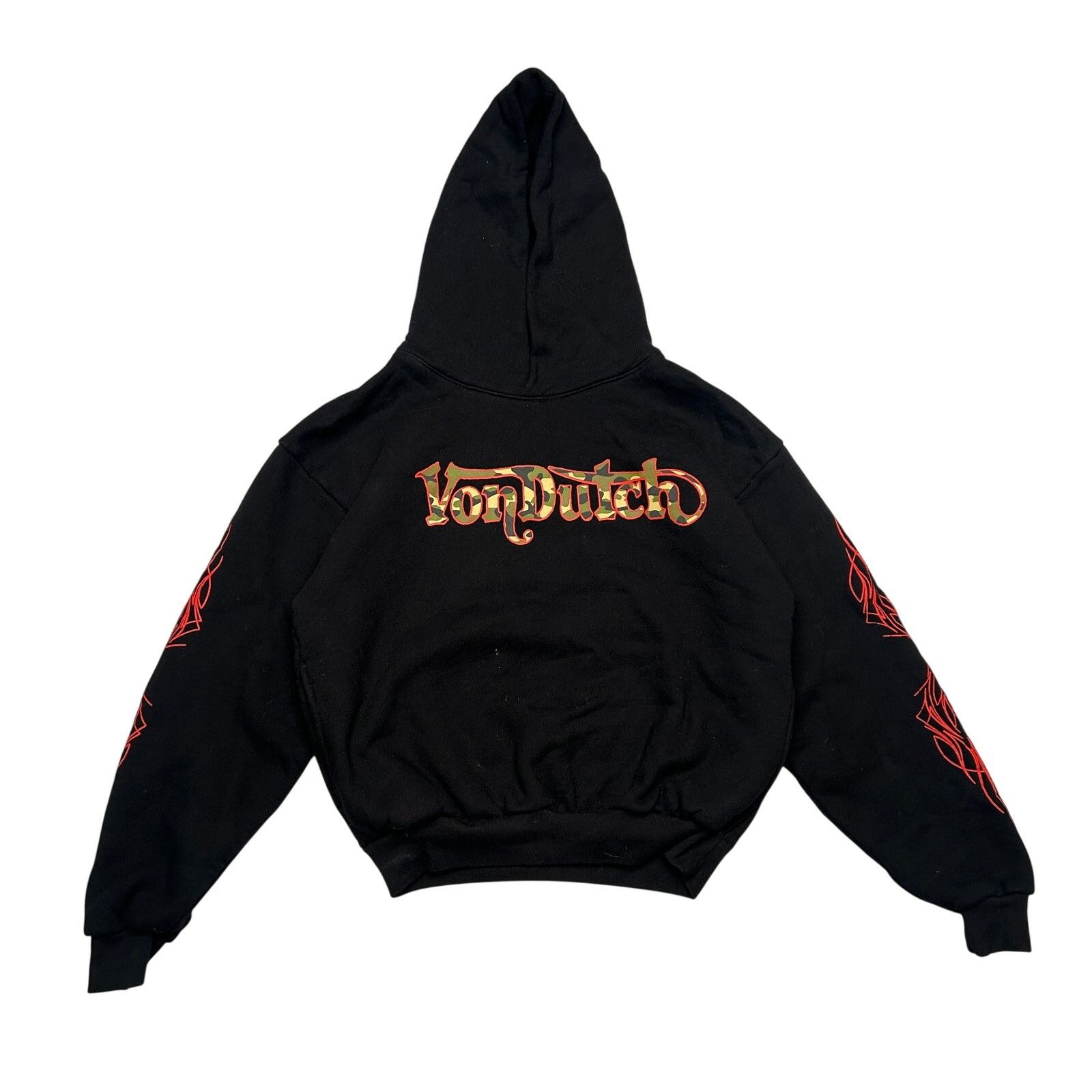 Von Dutch Von Dutch Camo Pinstripe Hoodie Unisex Small Boxy Crop Y2K Size US S / EU 44-46 / 1 - 1 Thumbnail