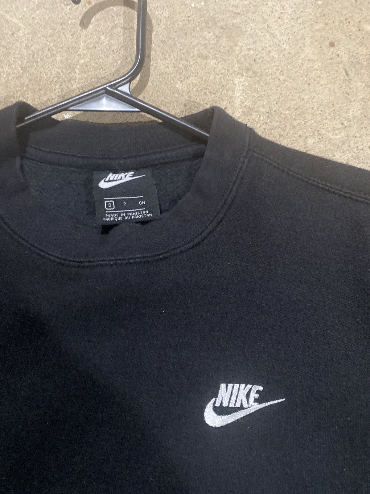 Japanese Brand × Nike × Vintage Black Nike Logo Crew Neck Size US S / EU 44-46 / 1 - 2 Thumbnail