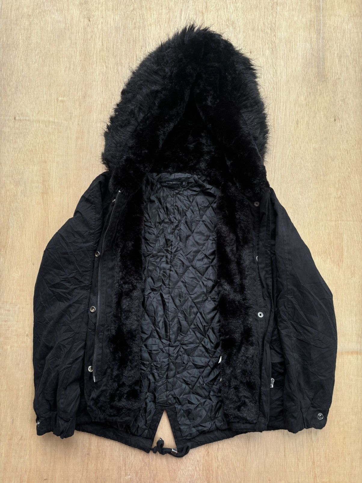 If Six Was Nine × Japanese Brand × Le Grande Bleu (L.G.B.) Fur Jacket Zara Woman Black Ifsixwasnine Lgb Style Size M / US 6-8 / IT 42-44 - 3 Thumbnail