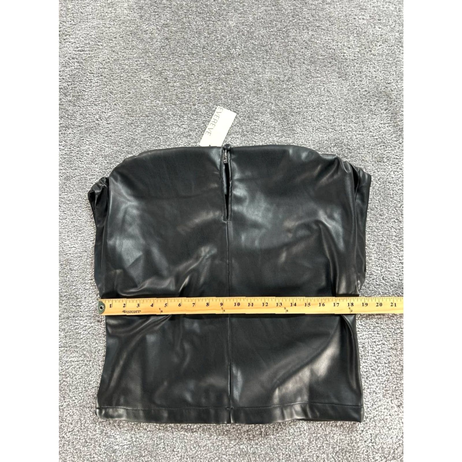 Vintage Evereve Shirt Womens Small Black Faux Leather Top New Size S / US 4 / IT 40 - 6 Thumbnail