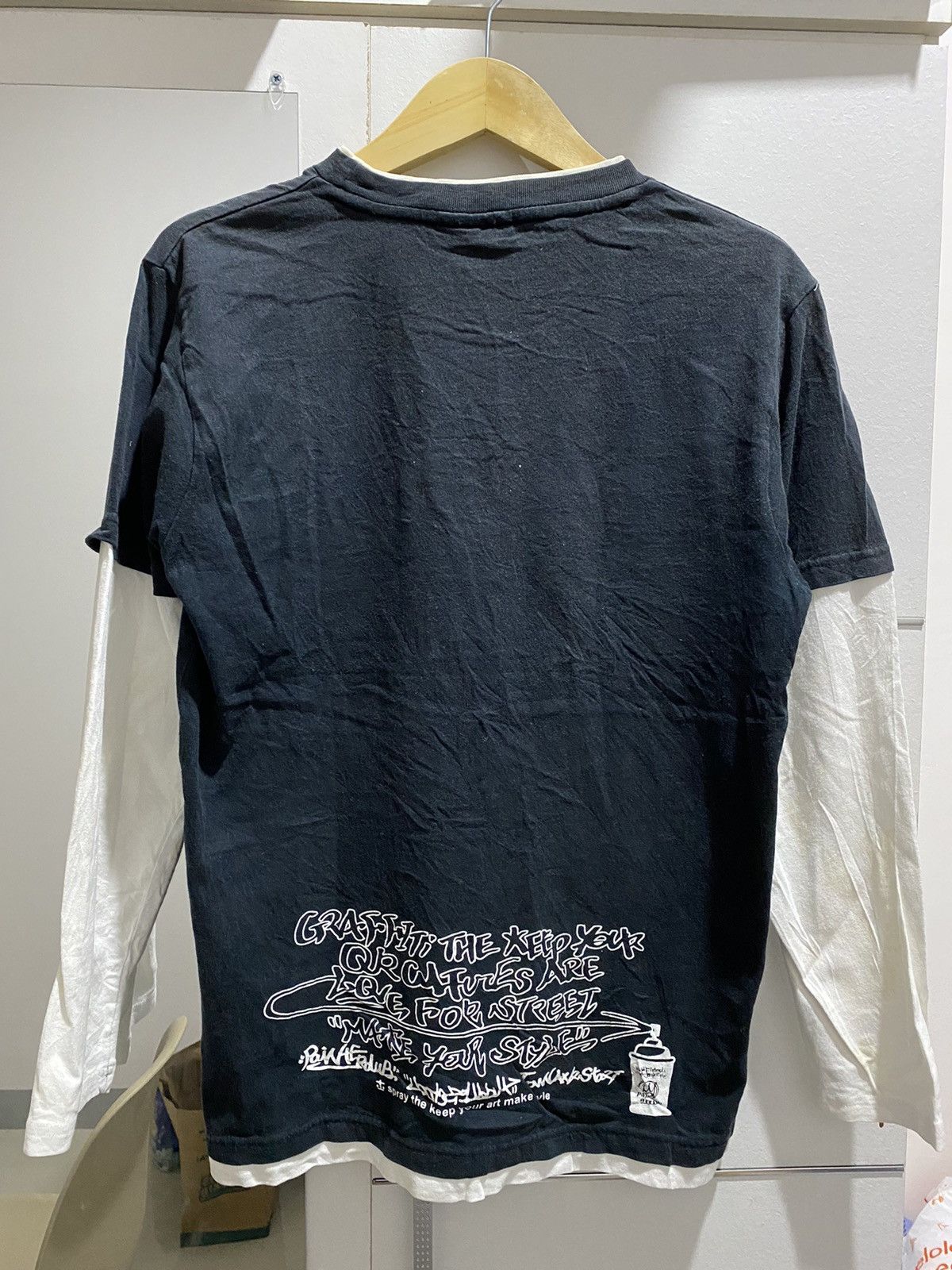 If Six Was Nine × Japanese Brand × Le Grande Bleu (L.G.B.) 2000s Oblo Street Culture Graffiti Poem Double Layers lgb Size US M / EU 48-50 / 2 - 7 Thumbnail