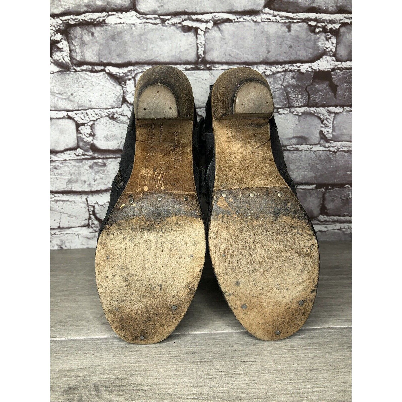 Allsaints AllSaints Spitalfields Jacks Place Black Leather Zip Heel St Size US 7.5 / IT 37.5 - 7 Thumbnail