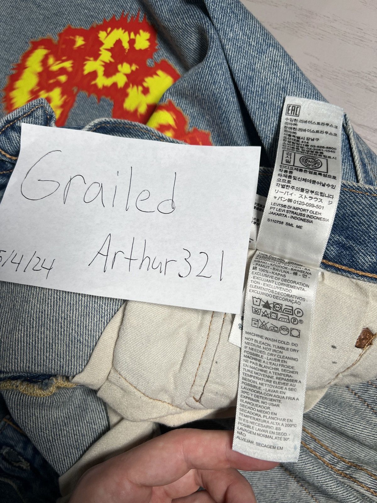 DENIM TEARS Denim Tears Offset Jeans Size US 29 - 6 Thumbnail