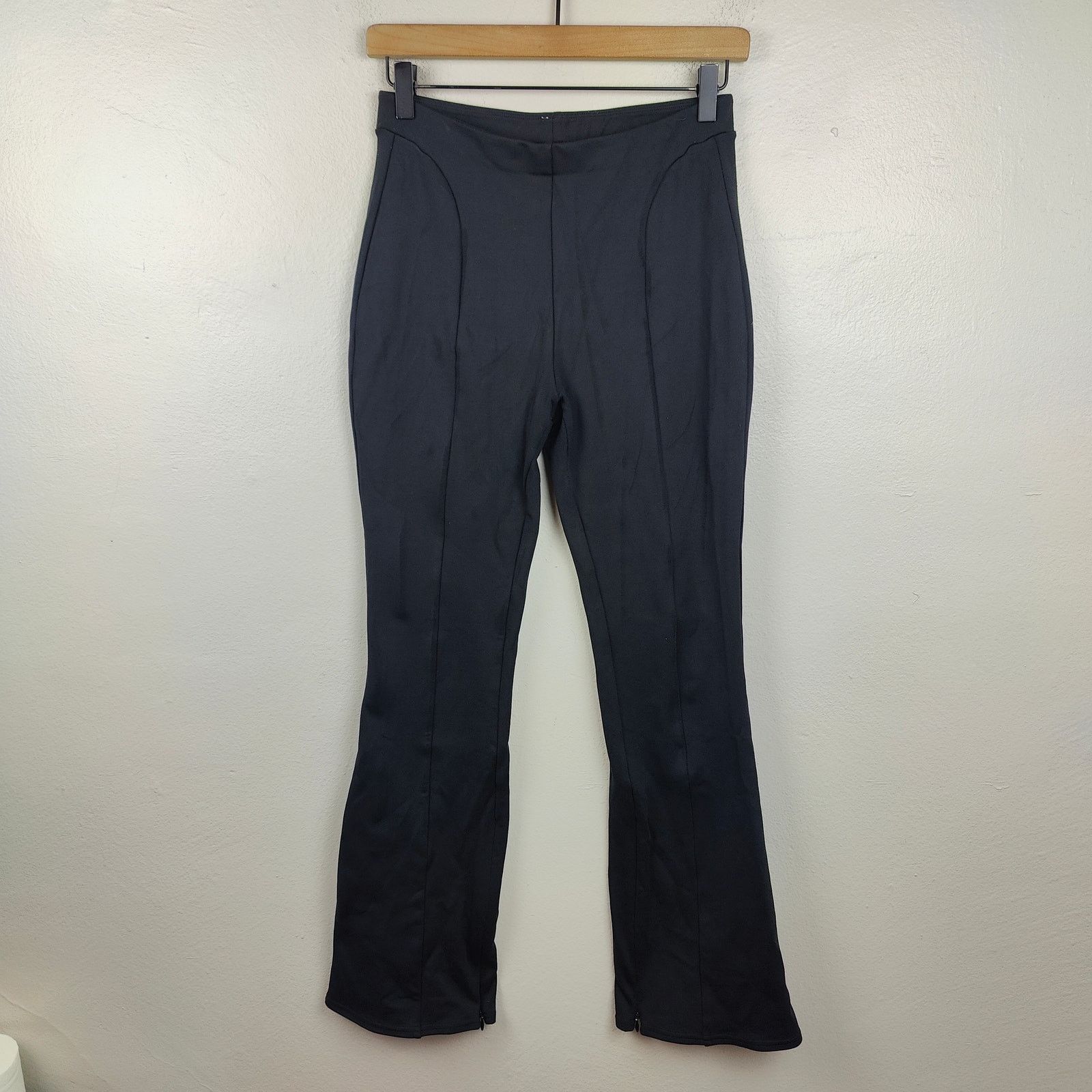 Alo Alo Yoga High Waist Zip It Flare Leggings Women Medium Black Size 29" - 1 Thumbnail