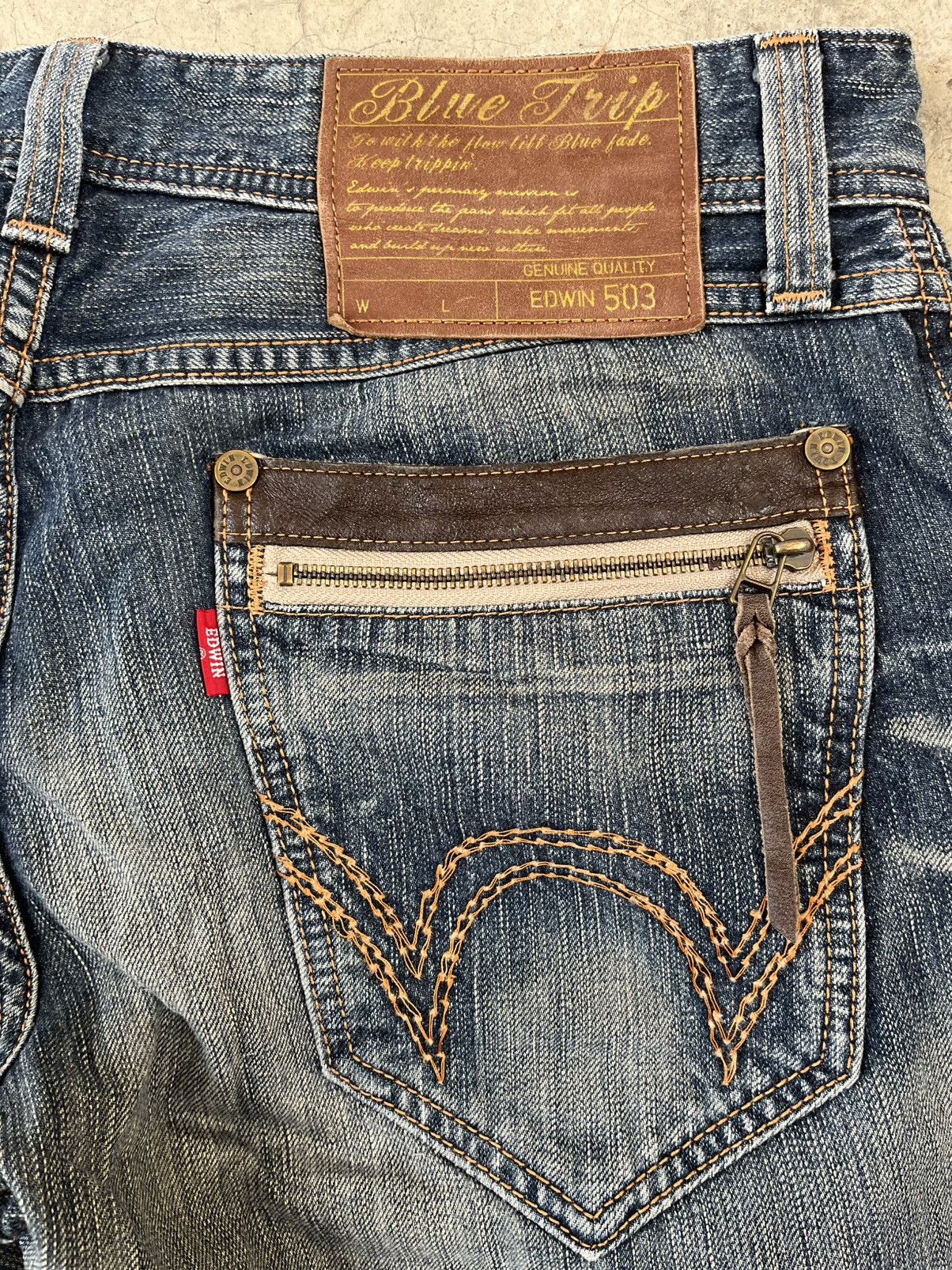 Edwin Edwin distressed vintage japanese brand pants Size US 34 / EU 50 - 13 Thumbnail