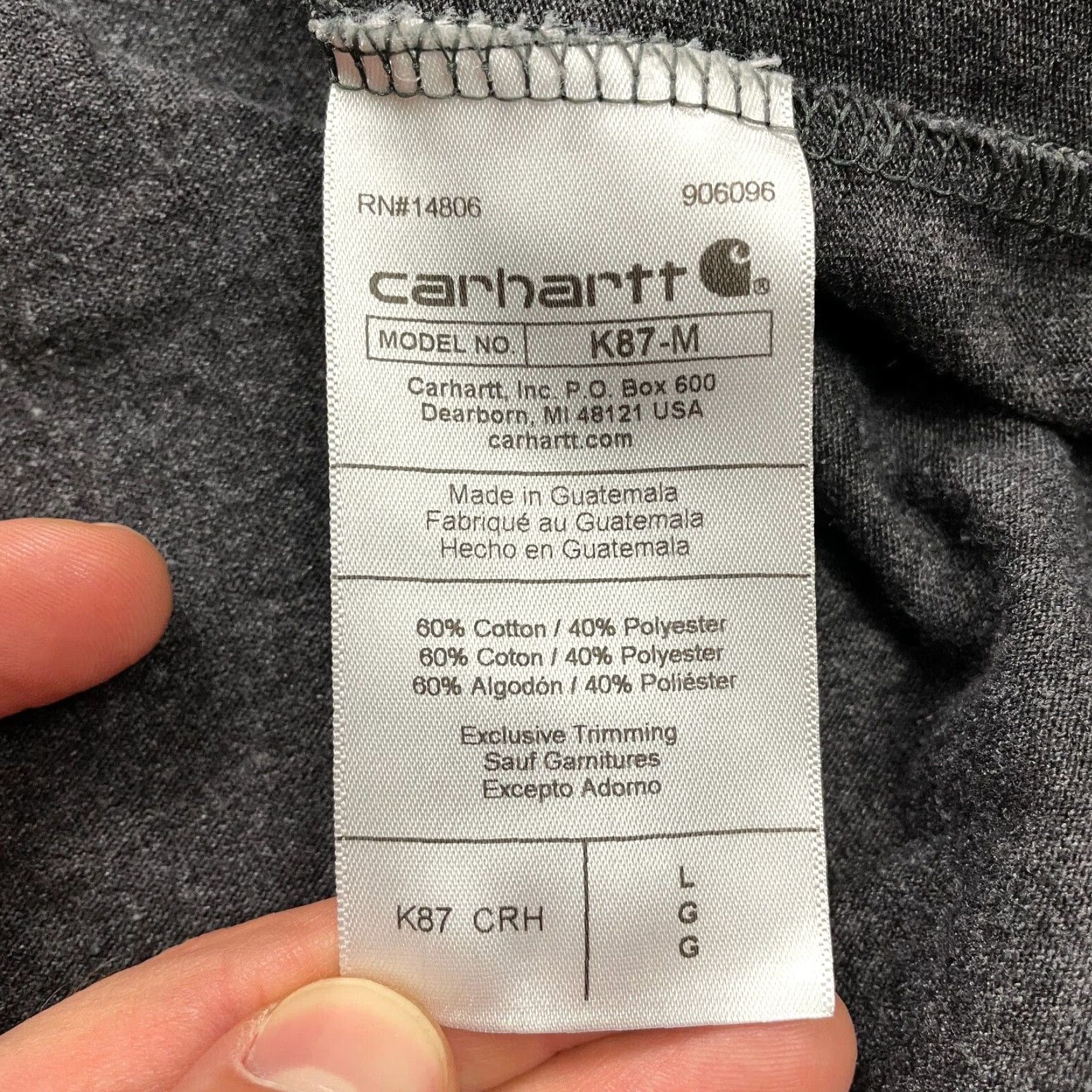 Carhartt VINTAGE Carhartt K87 Shirt Mens Large Gray Short Sleeve Cotton Pocket - 90s Outdoor Classic Mens Size US L / EU 52-54 / 3 - 7 Thumbnail