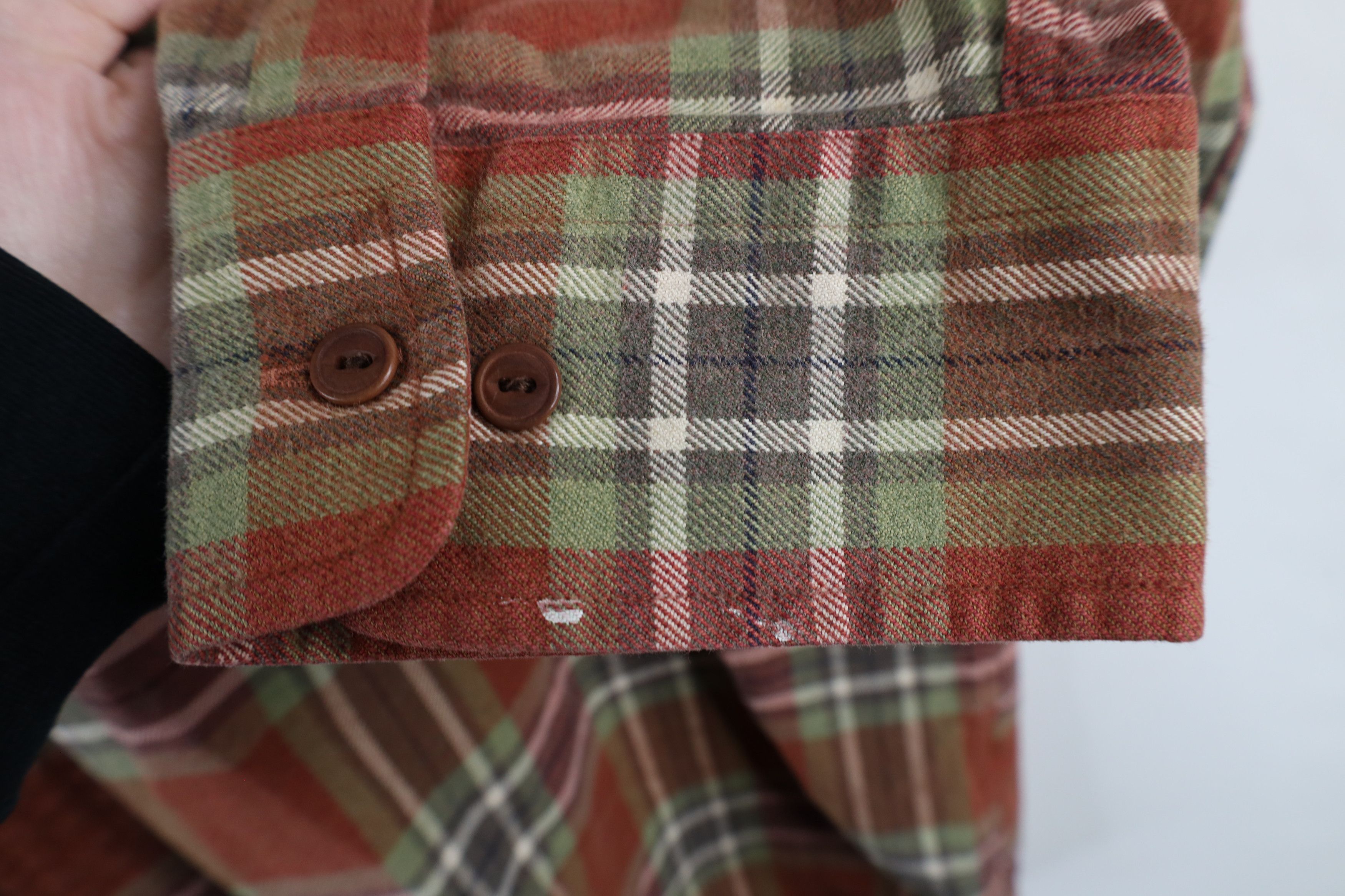 Lands' End × Vintage Vintage 90s Lands End Flannel Button Down Shirt Plaid Size US XXL / EU 58 / 5 - 4 Thumbnail