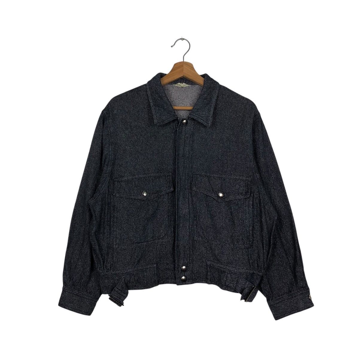 Japanese Brand 📌Vintage Denim Bomber Jacket Mige Parso Issey Miyake Size US M / EU 48-50 / 2 - 2 Thumbnail