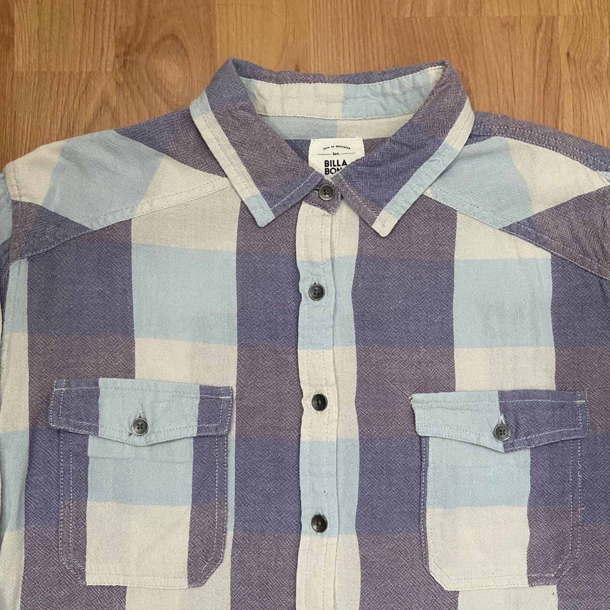 Billabong Billabong Pastel Plaid Surfer Button Up Shirt Women’s Large Size L / US 10 / IT 46 - 4 Thumbnail