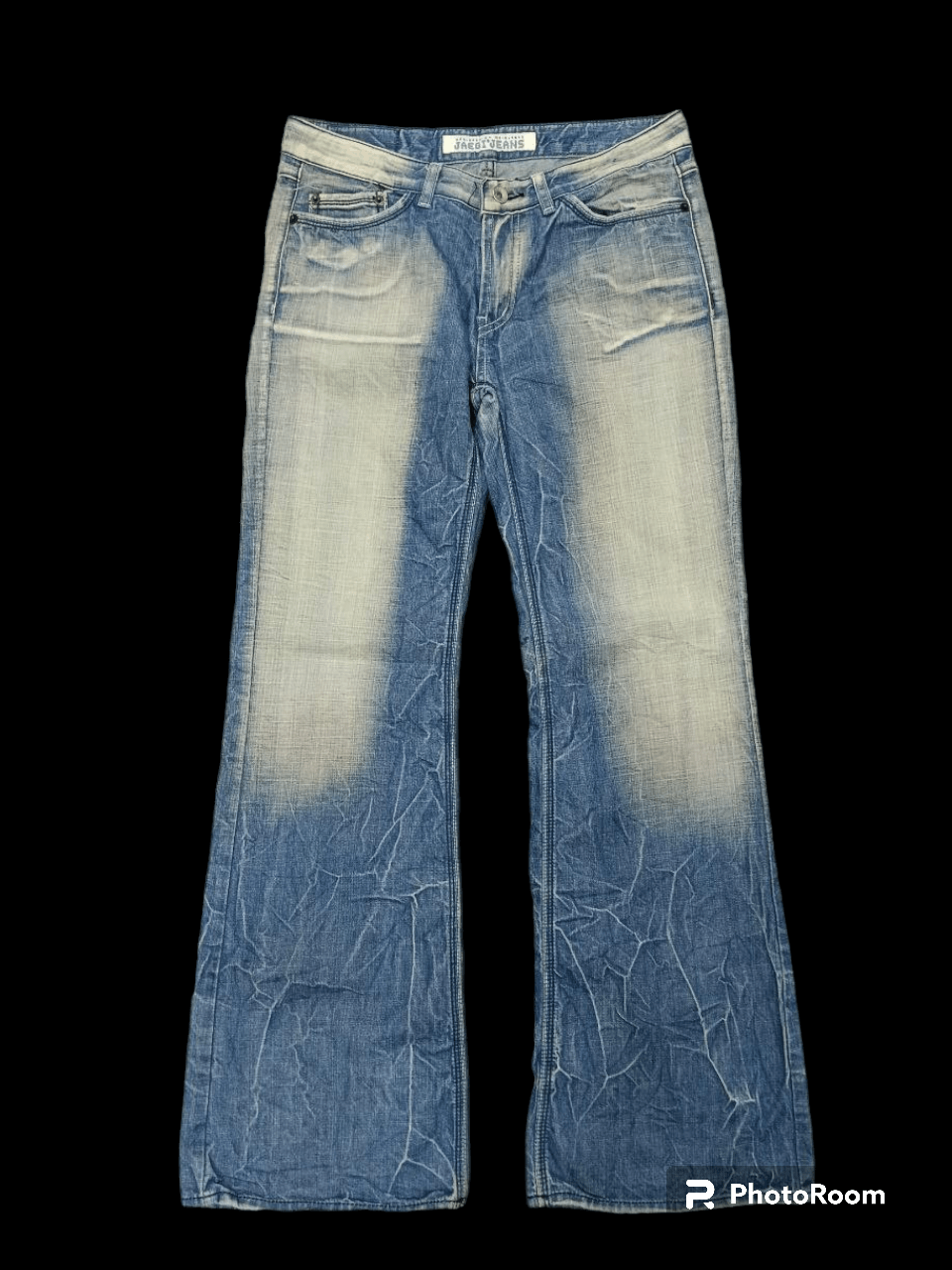 Japanese Brand 🔥INSANE 90s FLARE SICK JAEGI DENIM PANTS Size US 29 - 1 Thumbnail
