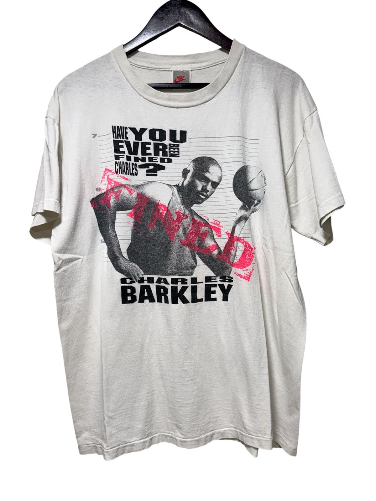 Nike Vintage 90s Sir Charles Barkley Nike Fined TShirt L Single Size US L / EU 52-54 / 3 - 1 Thumbnail