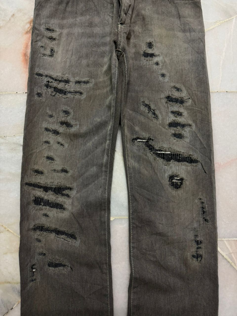 Tornado Mart 💥Sick💥Undercover Style Distressed By Japanese Sashiko Boro Size US 28 / EU 44 - 9 Thumbnail