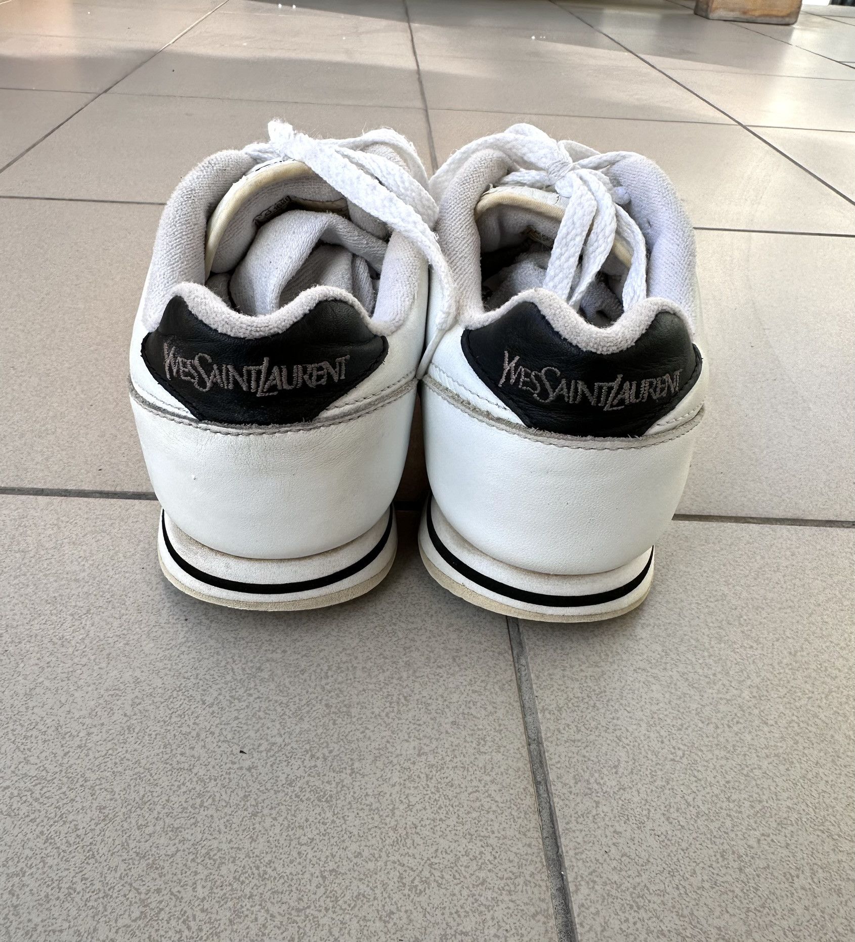 Vintage Vintage Yves Saint Laurent leather trainers sneakers Size US 8 / IT 38 - 6 Thumbnail