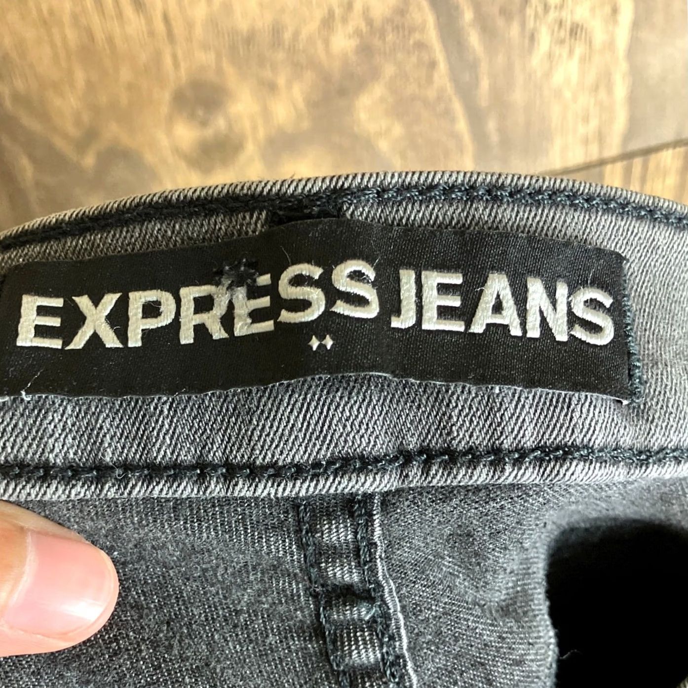 Express Express Womens Jeans Black High Rise Ankle Legging Distressed 6R Jeans Size 28" / US 6 / IT 42 - 3 Thumbnail