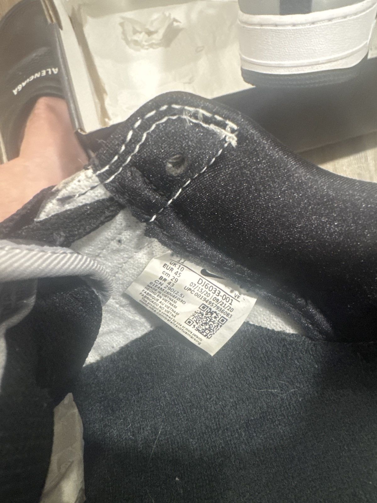Nike af1 black silver Size US 11 / EU 44 - 3 Thumbnail