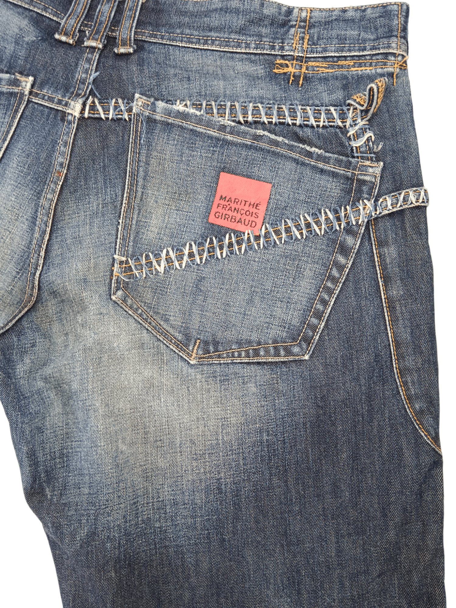 Marithe + Francois Girbaud 🔥Hot🔥 MFG Embroidery Baggy Denim Size US 35 - 6 Thumbnail
