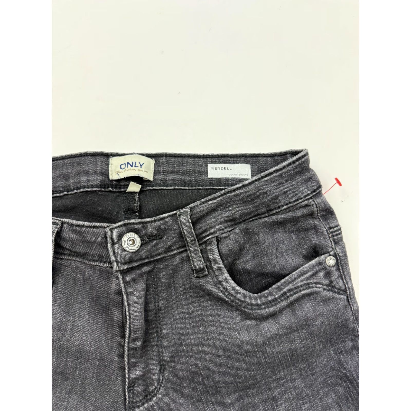 Vintage Only Kendell Jeans Womens Skinny Dark Gray Ankle Zip Distressed 30x27 Denim Slim Pockets Size 30" / US 8 / IT 44 - 5 Thumbnail