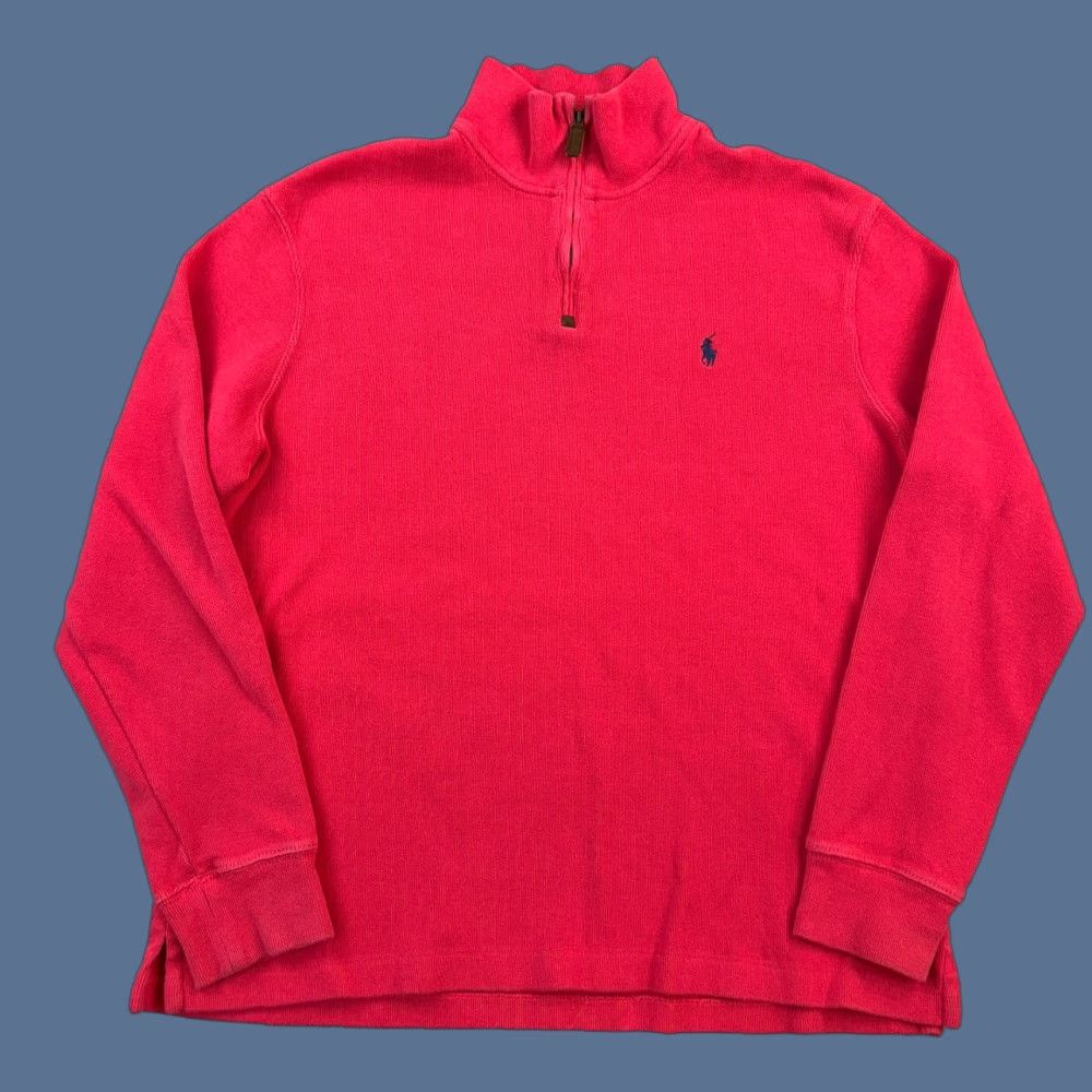 Polo Ralph Lauren Polo Ralph Lauren Sweater Mens Large Red Pink 1/4 Zip Pullover Golf Casual Size US L / EU 52-54 / 3 - 1 Thumbnail