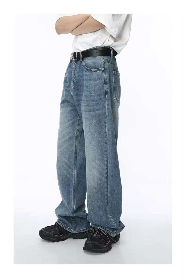 Jean × Vintage Streetwear Retro Washed Straight Pants Jeans Size US 30 / EU 46 - 3 Thumbnail