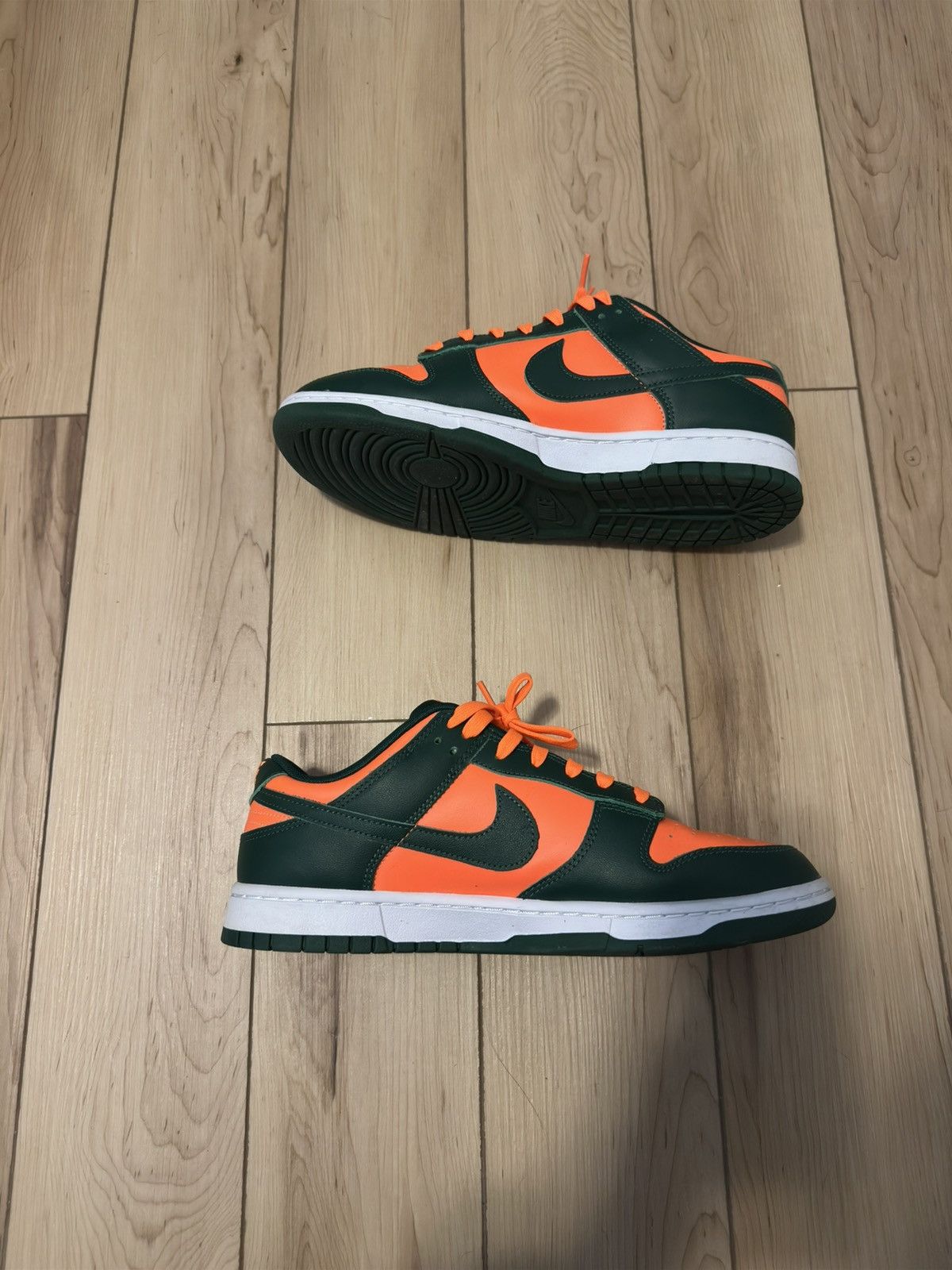 Nike Nike Dunk Low Retro (Miami Hurricanes) Size US 10.5 / EU 43-44 - 2 Thumbnail