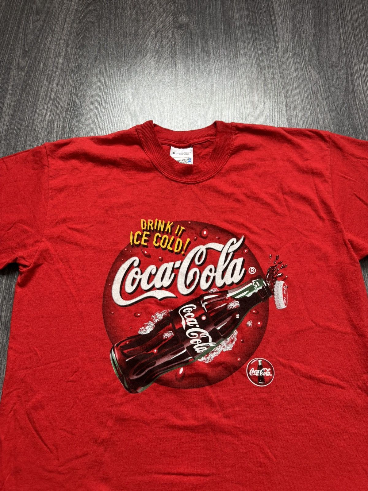 Coca Cola × Vintage 90s Vintage Red Coca Cola T-shirt Size US M / EU 48-50 / 2 - 6 Thumbnail