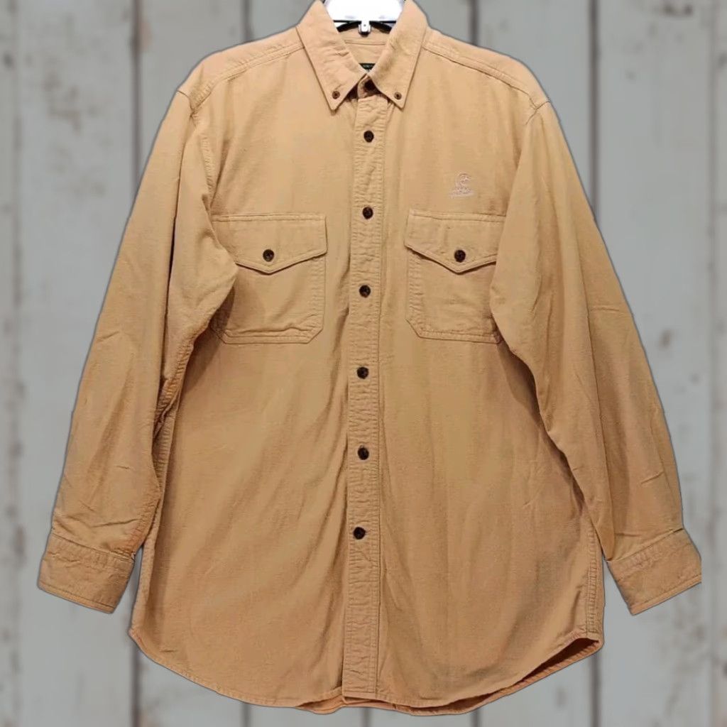 Vintage VINTAGE Woolrich Ducks Unlimited Shirt Mens M Brown Tan Long Sleeve Heavyweight Flannel Button-Up Collared Pockets outdoor Size US M / EU 48-50 / 2 - 1 Thumbnail