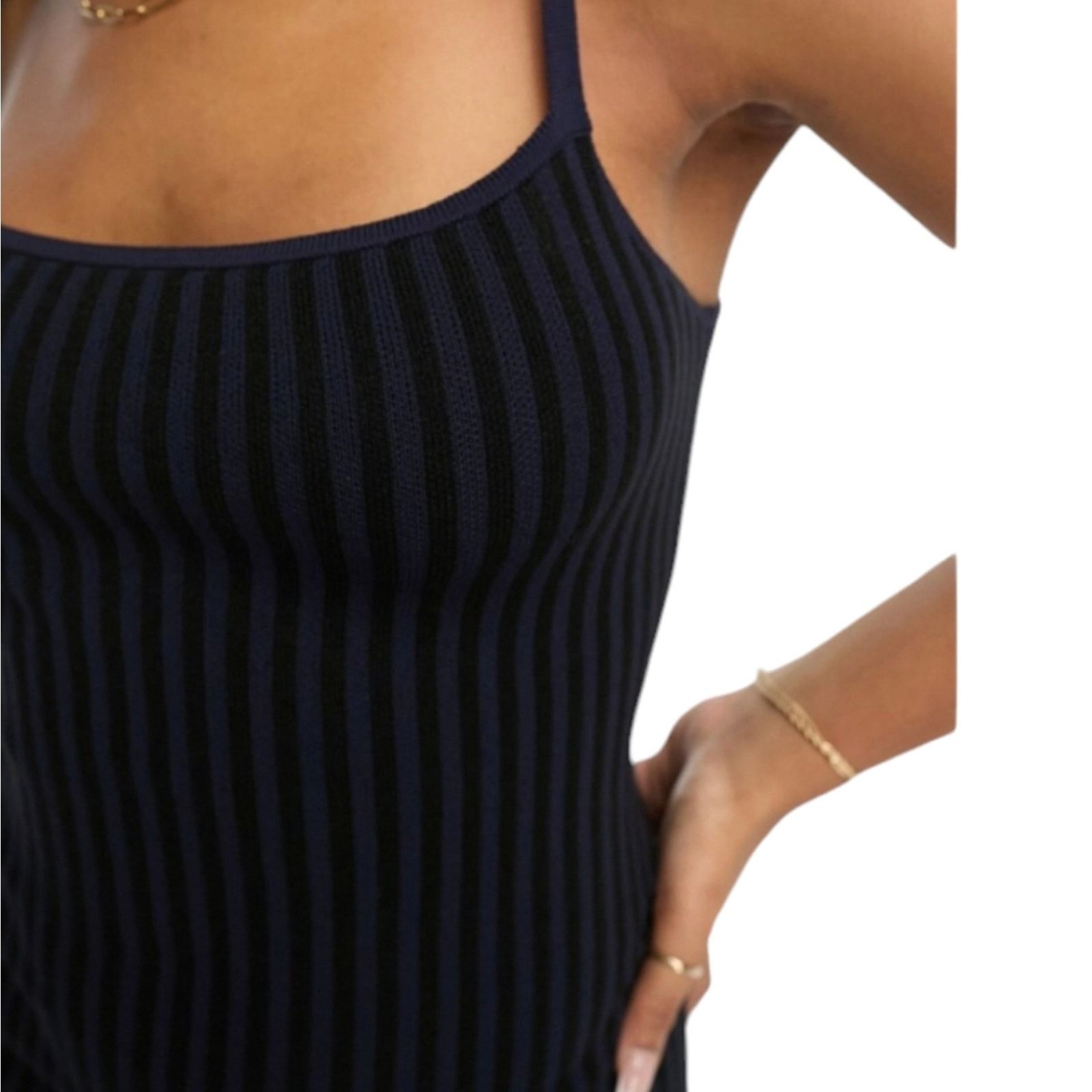 Asos NWT Asos Parisian Stretch Striped Sheer mini dress 6 Size M / US 6-8 / IT 42-44 - 3 Thumbnail