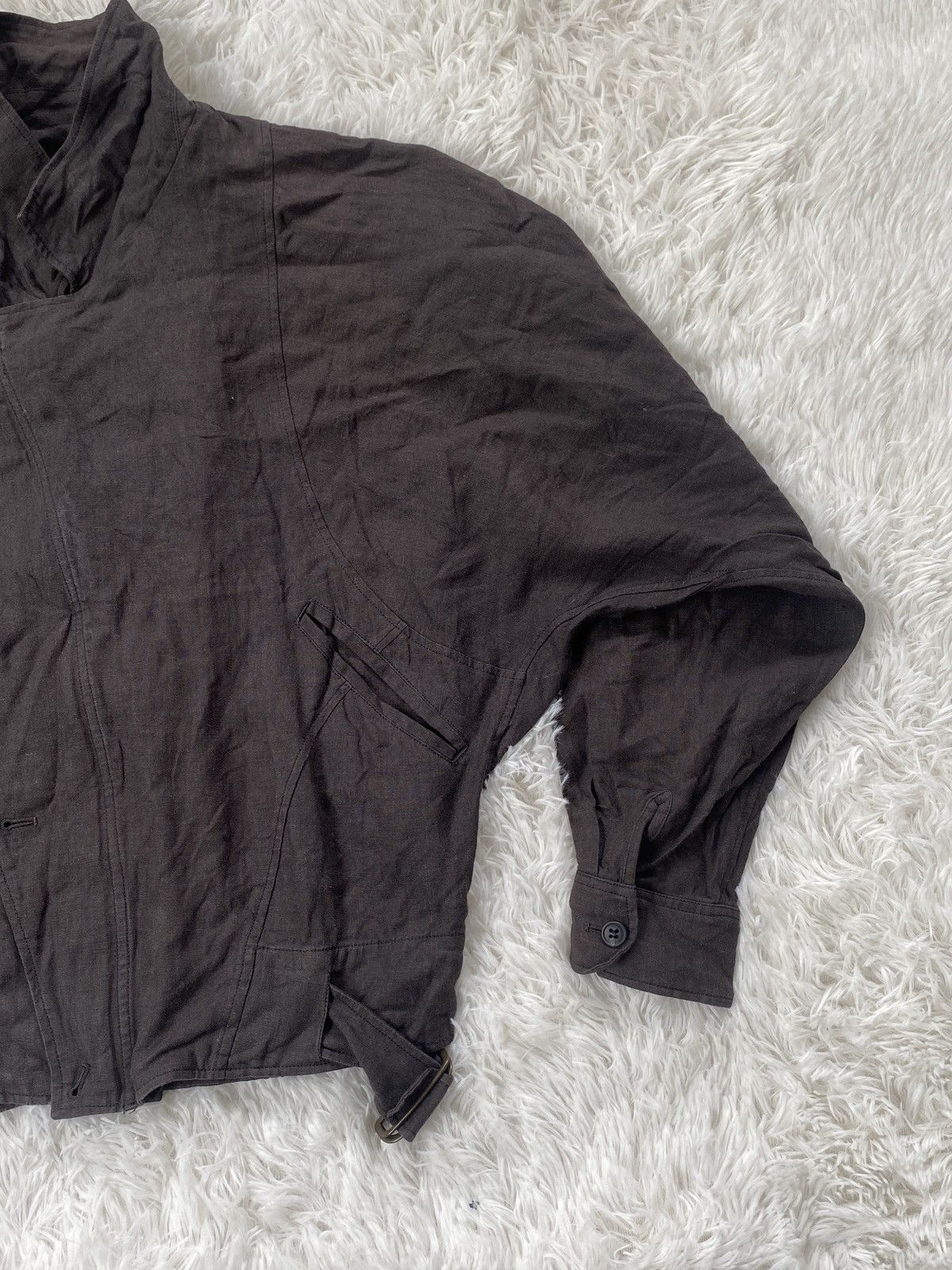 Issey Miyake 🔥RARE Jacket Bomber Linen Tete Homme Par Katoh Kazutaka Size L / US 10 / IT 46 - 4 Thumbnail