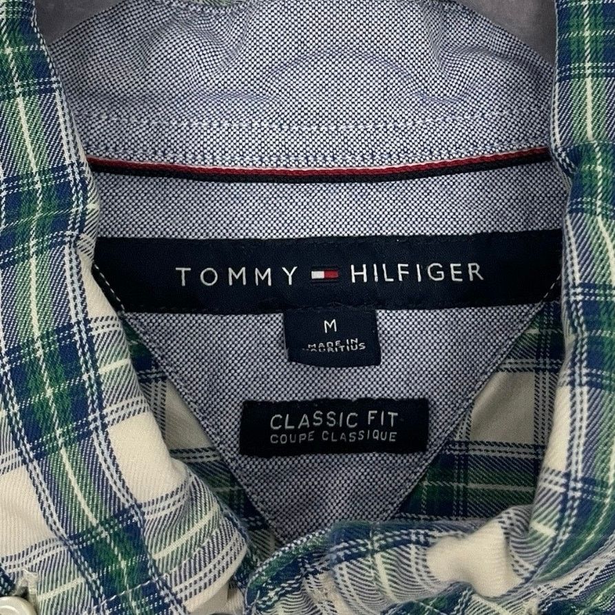 Tommy Hilfiger Tommy Hilfiger Mens Green & Blue Plaid Button Down Shirt Size US M / EU 48-50 / 2 - 7 Thumbnail
