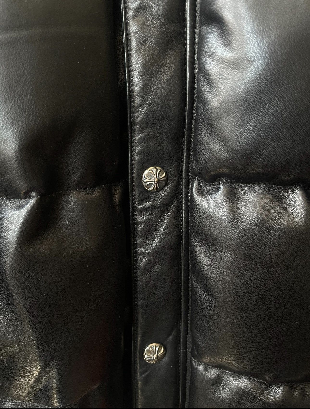 Chrome Hearts Leather Puffer Down Jacket Stiff Size US L / EU 52-54 / 3 - 3 Thumbnail