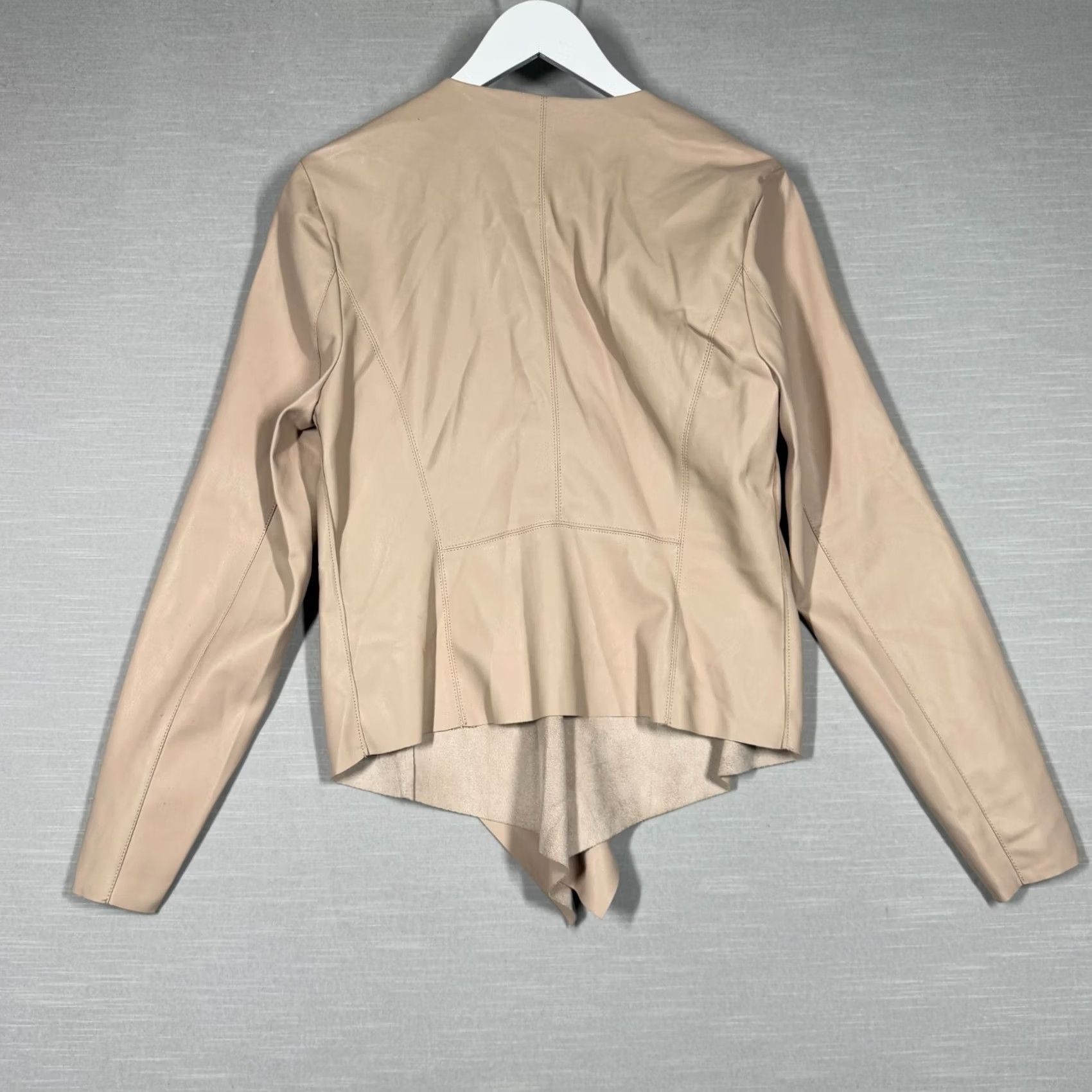 Vintage Bagatelle Jacket Womens Medium Beige Waterfall Draped Chic Casual Business Work Jacket Size M / US 6-8 / IT 42-44 - 2 Thumbnail