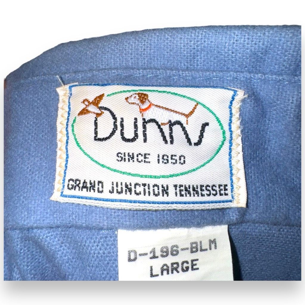 Other 60s Dunn’s Sky Blue Made in USA Chamois Flannel Sport Shirt Size US L / EU 52-54 / 3 - 7 Thumbnail