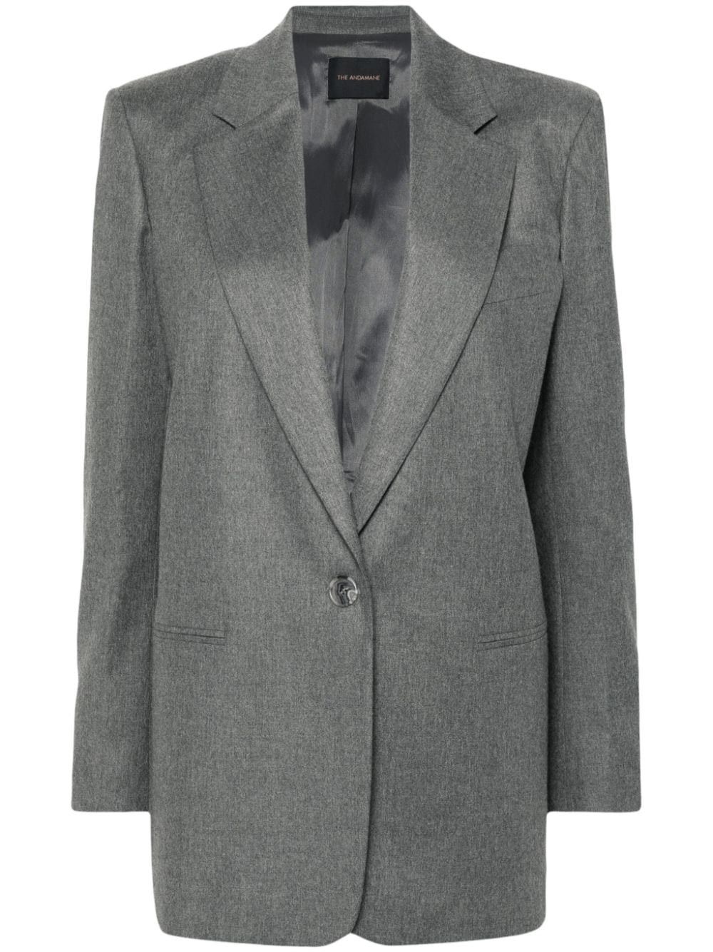 THE ANDAMANE o1s22i1n1024 Flannel Guia Blazer in Grey Size M / US 6-8 / IT 42-44 - 1 Thumbnail