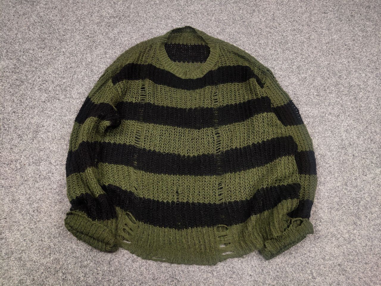 Hysteric Glamour hysteric glamour distressed striped green sweater Y2K Style Size US S / EU 44-46 / 1 - 2 Thumbnail