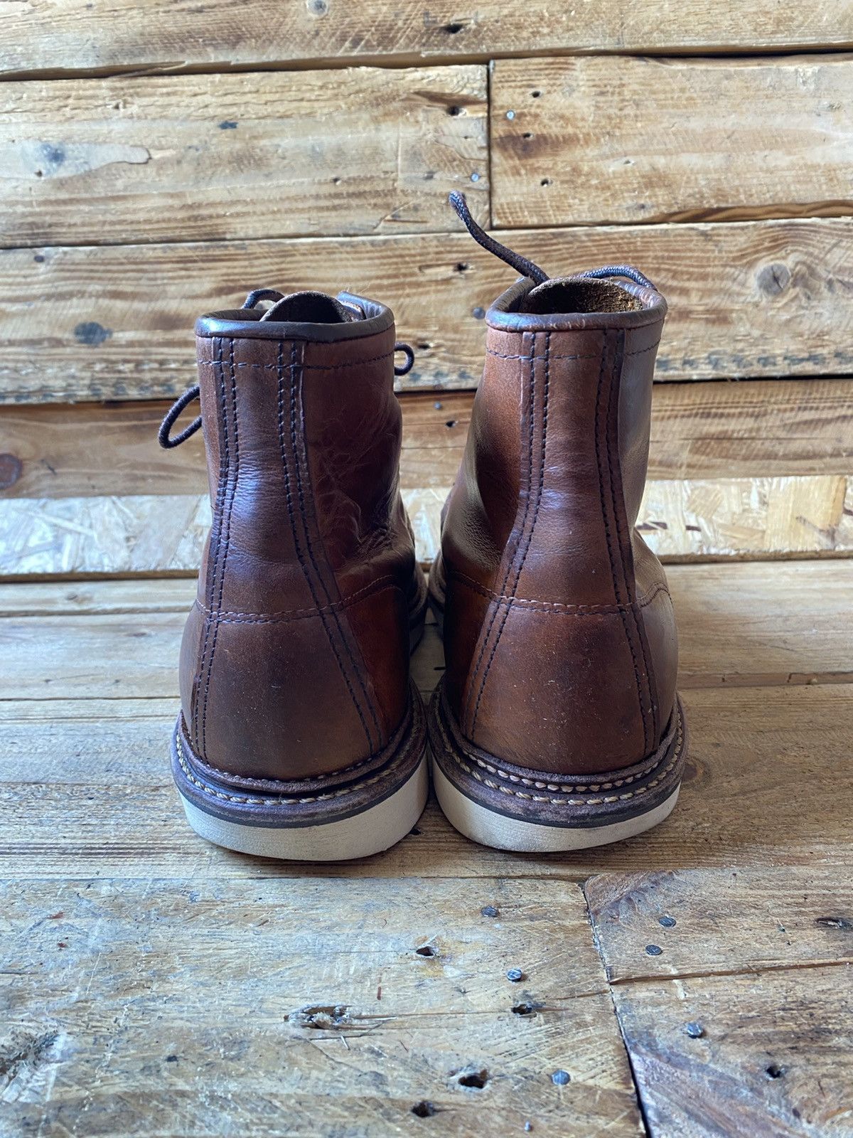 Red Wing Redwing moc-toe style 1907 brown leather boots US8.5 uk7.5 Size US 8.5 / EU 41-42 - 6 Thumbnail
