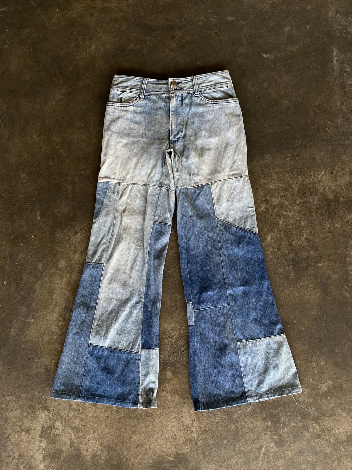 Kapital Kountry Y2k FLARE BLUSSOM IFSIXWASNINE DENIM PANTS Size US 27 - 1 Thumbnail